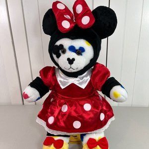 Build A Bear Downtown Disney White Bear w/ Minnie Mouse Costume